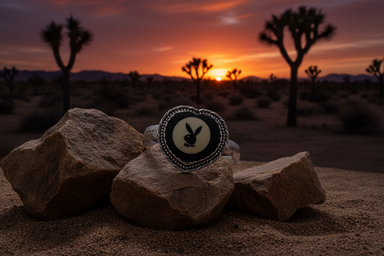 Playboy Bunny Cuff in Moody Desert Setting